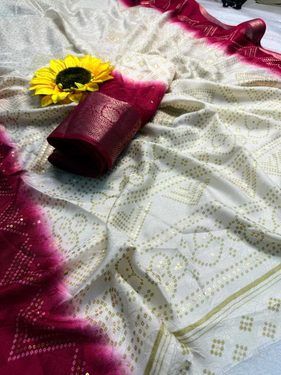 Ynf Bandhani Silk KESH576 266 Sarees Festive Collections Wholesale Festive Sarees Bandhani Sarees Sarees With Blouse Manufacturer- Kapda Export