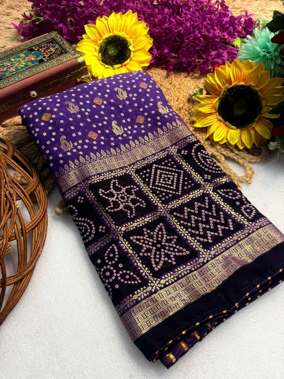 Ynf Bandhani Silk KESH576 PARIC Sarees Festive Collections Wholesale Traditional Sarees Festive Sarees Bandhani Sarees Manufacturer- Kapda Export