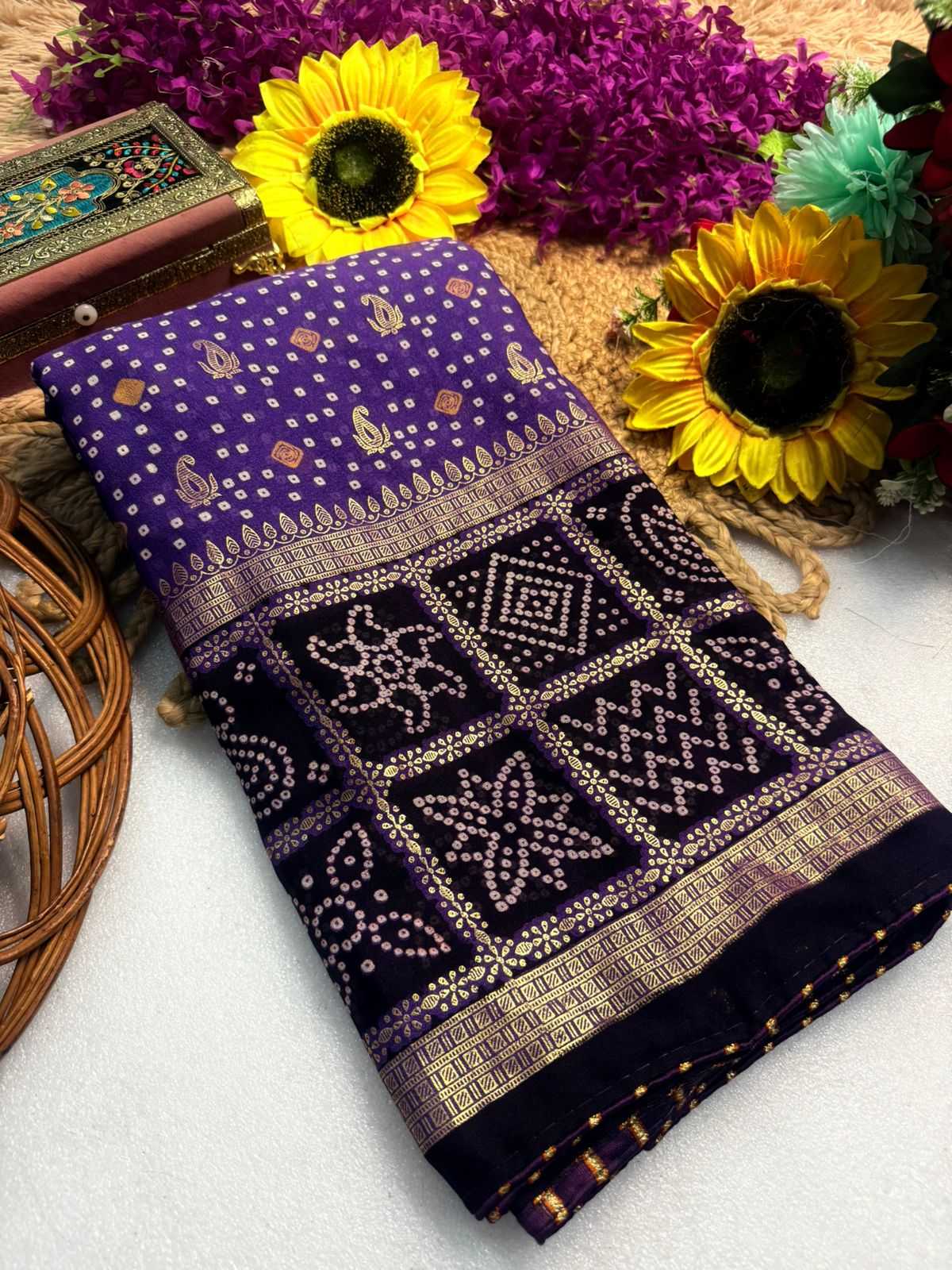 Ynf Bandhani Silk KESH576 PARIC Sarees Festive Collections Wholesale Traditional Sarees Festive Sarees Bandhani Sarees Manufacturer- Kapda Export