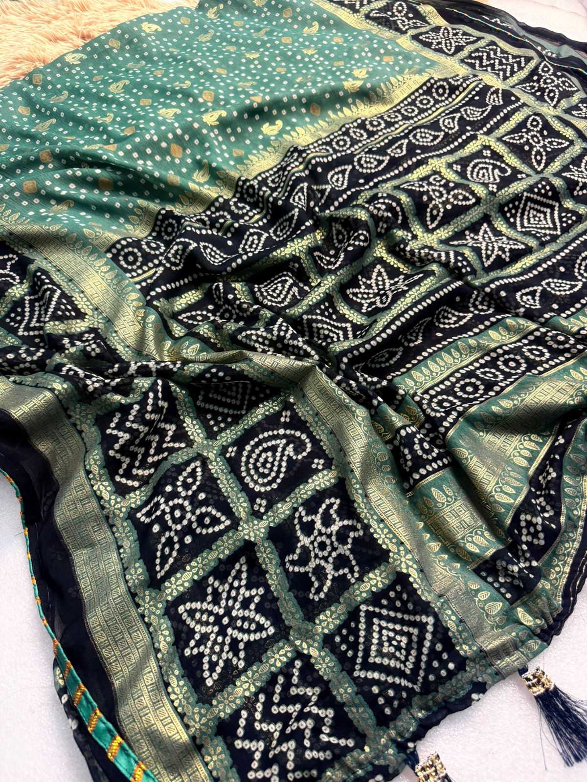 Ynf Bandhani Silk KESH576 PARIC Sarees Festive Collections Wholesale Traditional Sarees Festive Sarees Bandhani Sarees Manufacturer- Kapda Export