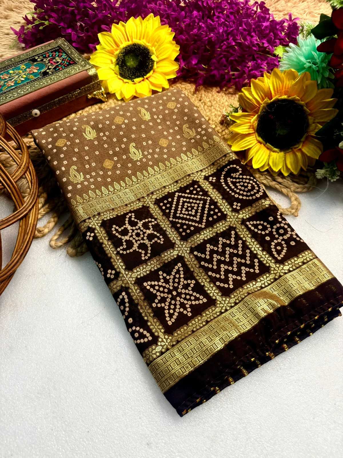 Ynf Bandhani Silk KESH576 PARIC Sarees Festive Collections Wholesale Traditional Sarees Festive Sarees Bandhani Sarees Manufacturer- Kapda Export