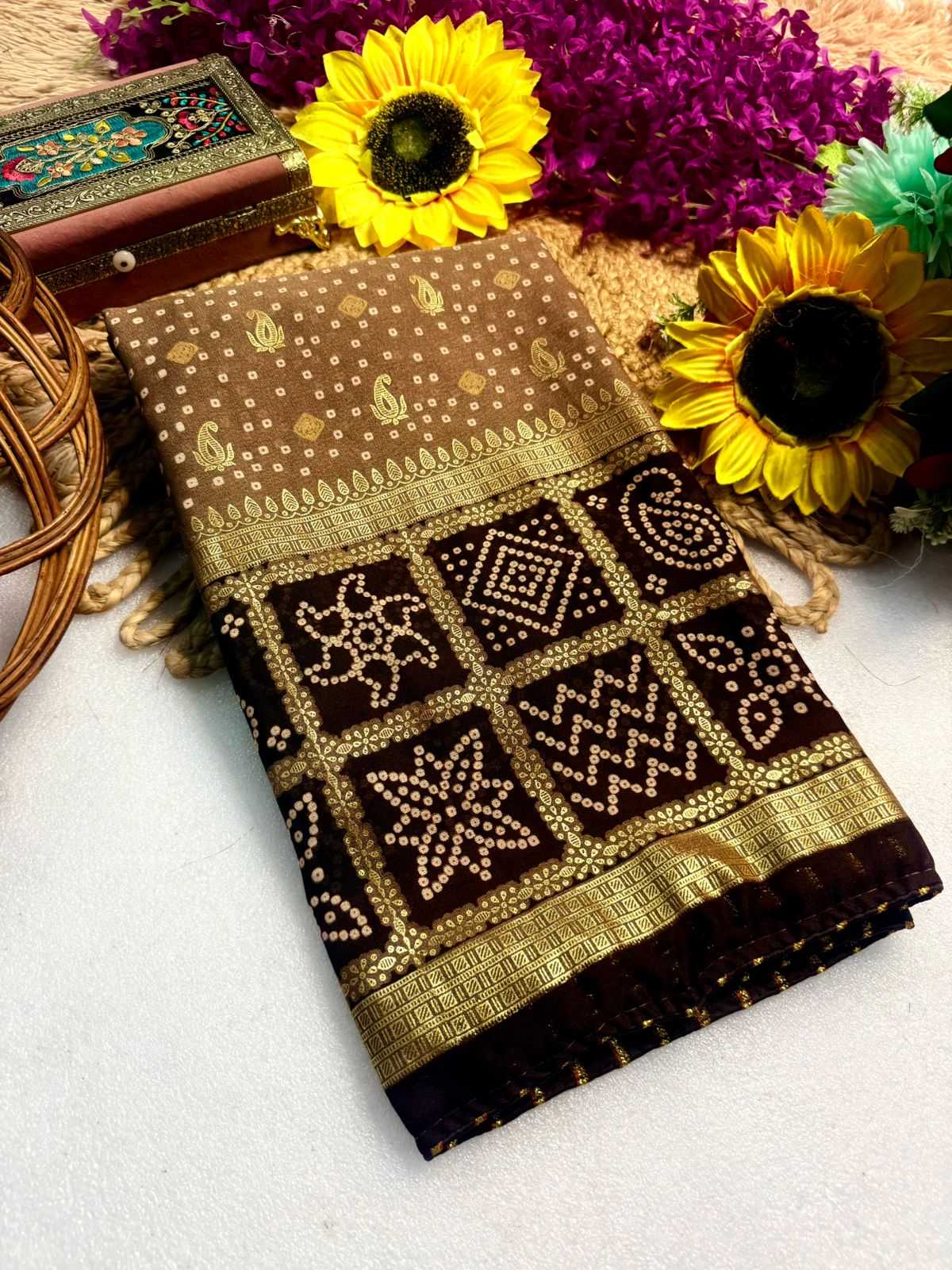 Ynf Bandhani Silk KESH576 PARIC Sarees Festive Collections Wholesale Traditional Sarees Festive Sarees Bandhani Sarees Manufacturer- Kapda Export