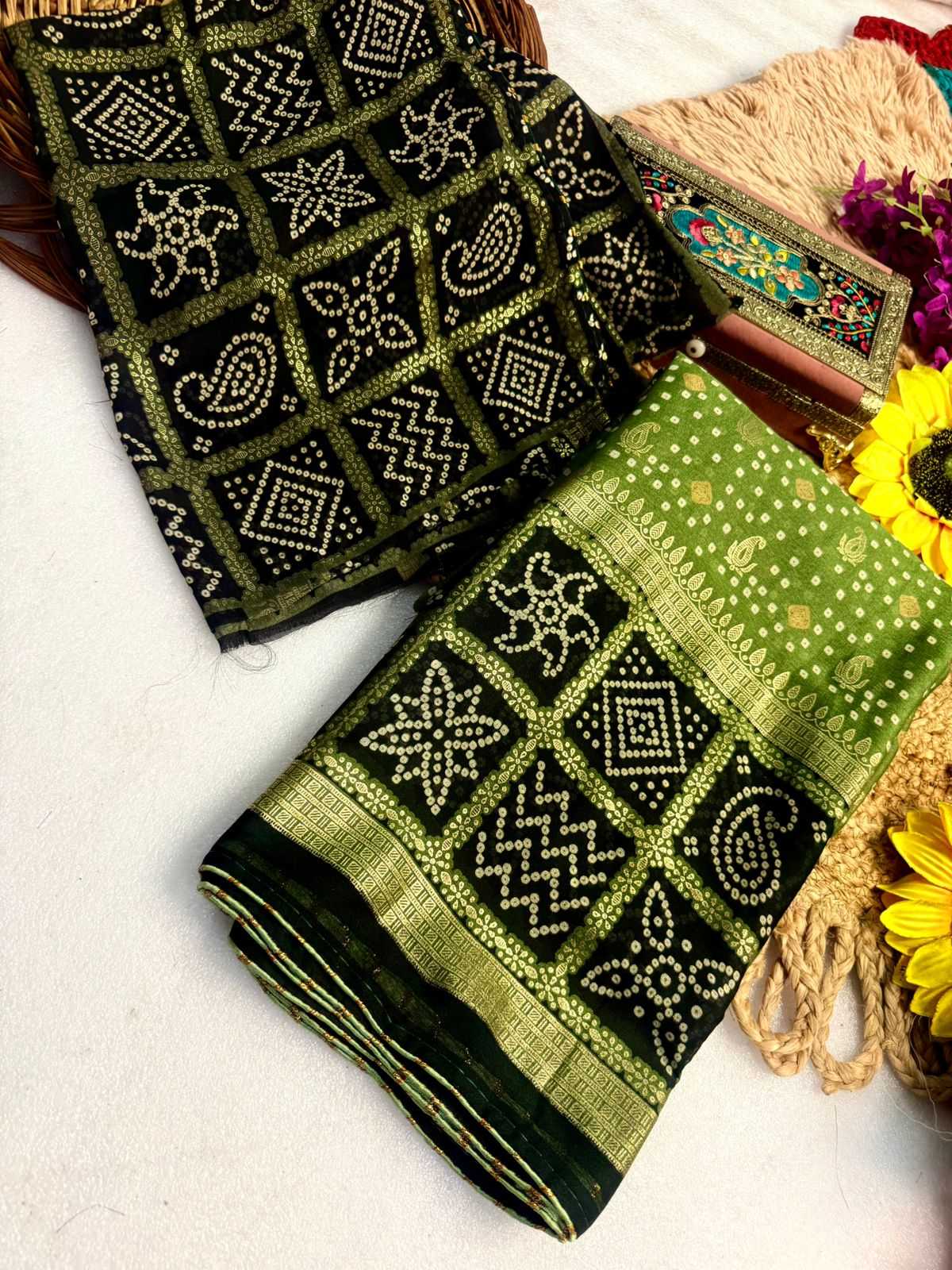 Ynf Bandhani Silk KESH576 PARIC Sarees Festive Collections Wholesale Traditional Sarees Festive Sarees Bandhani Sarees Manufacturer- Kapda Export