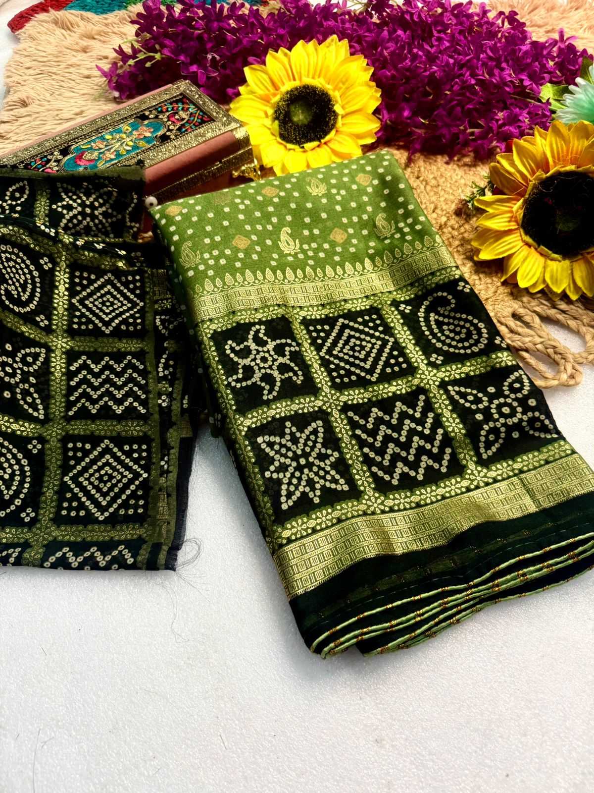 Ynf Bandhani Silk KESH576 PARIC Sarees Festive Collections Wholesale Traditional Sarees Festive Sarees Bandhani Sarees Manufacturer- Kapda Export