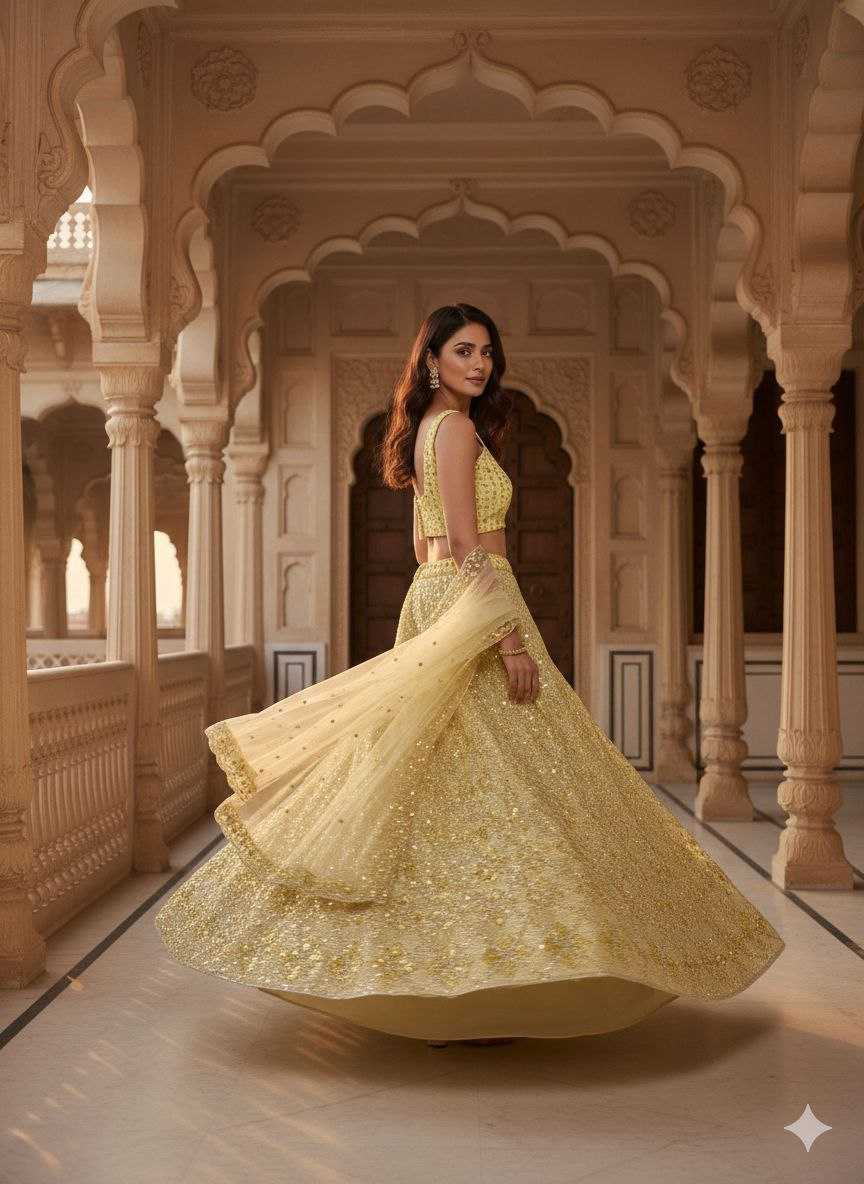Ynf Butterfly Net KESH508 1117 Lehengas Wholesale Designer Lehenga Embroidered Lehenga Sequins Lehenga Manufacturer- Kapda Export