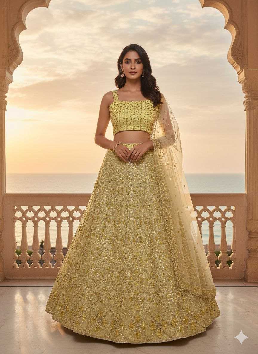 Ynf Butterfly Net KESH508 1117 Lehengas Wholesale Designer Lehenga Embroidered Lehenga Sequins Lehenga Manufacturer- Kapda Export