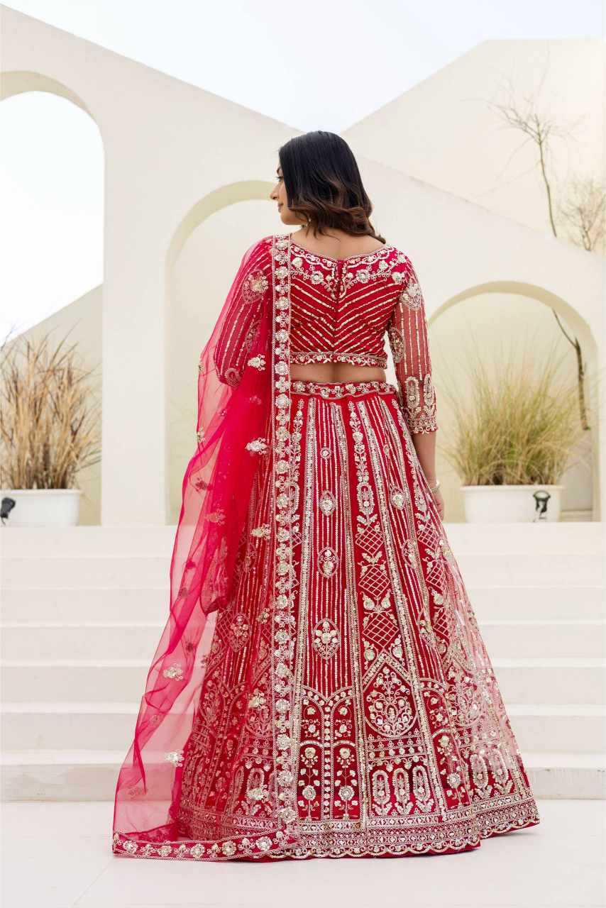 Ynf Butterfly Net KESH533 5164 Lehengas Wholesale Wedding Lehenga Embroidered Lehenga Sequins Lehenga Manufacturer- Kapda Export