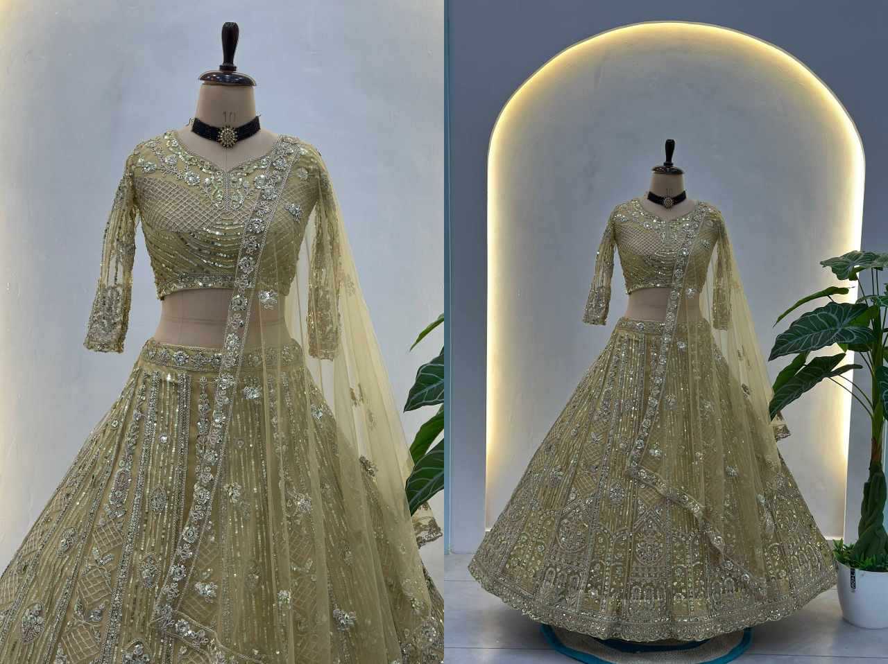 Ynf Butterfly Net KESH533 5164 Lehengas Wholesale Wedding Lehenga Embroidered Lehenga Sequins Lehenga Manufacturer- Kapda Export