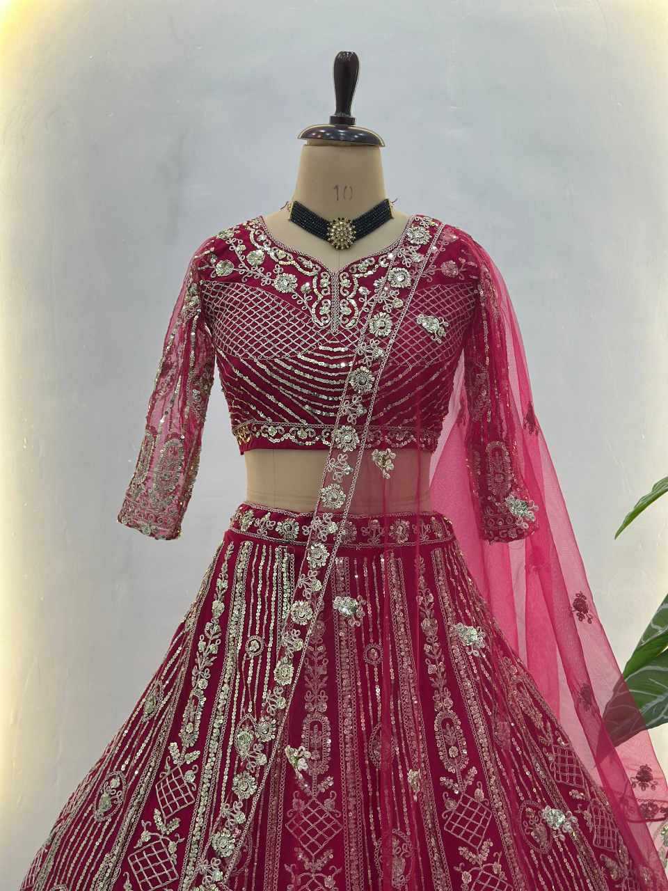 Ynf Butterfly Net KESH533 5164 Lehengas Wholesale Wedding Lehenga Embroidered Lehenga Sequins Lehenga Manufacturer- Kapda Export