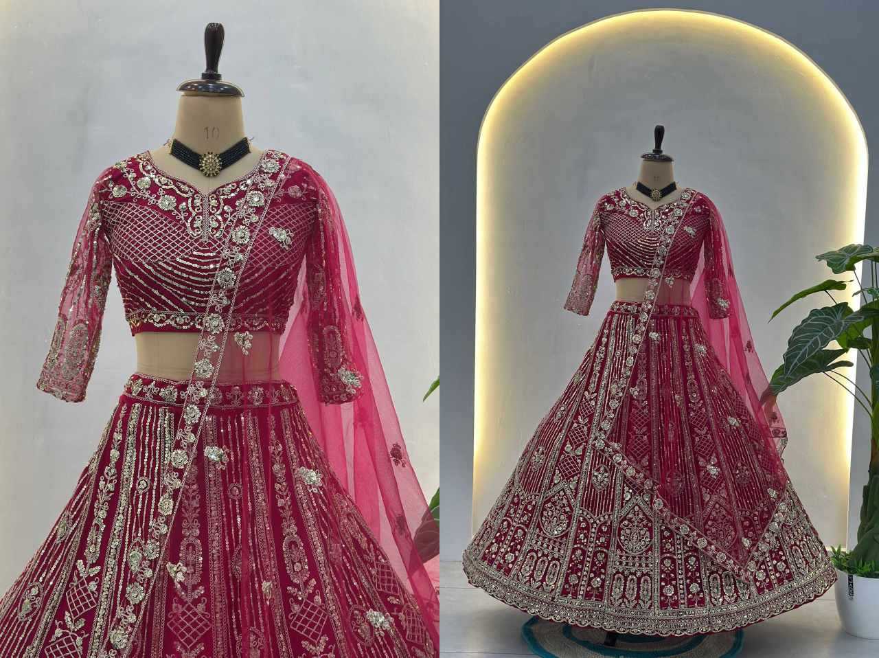 Ynf Butterfly Net KESH533 5164 Lehengas Wholesale Wedding Lehenga Embroidered Lehenga Sequins Lehenga Manufacturer- Kapda Export