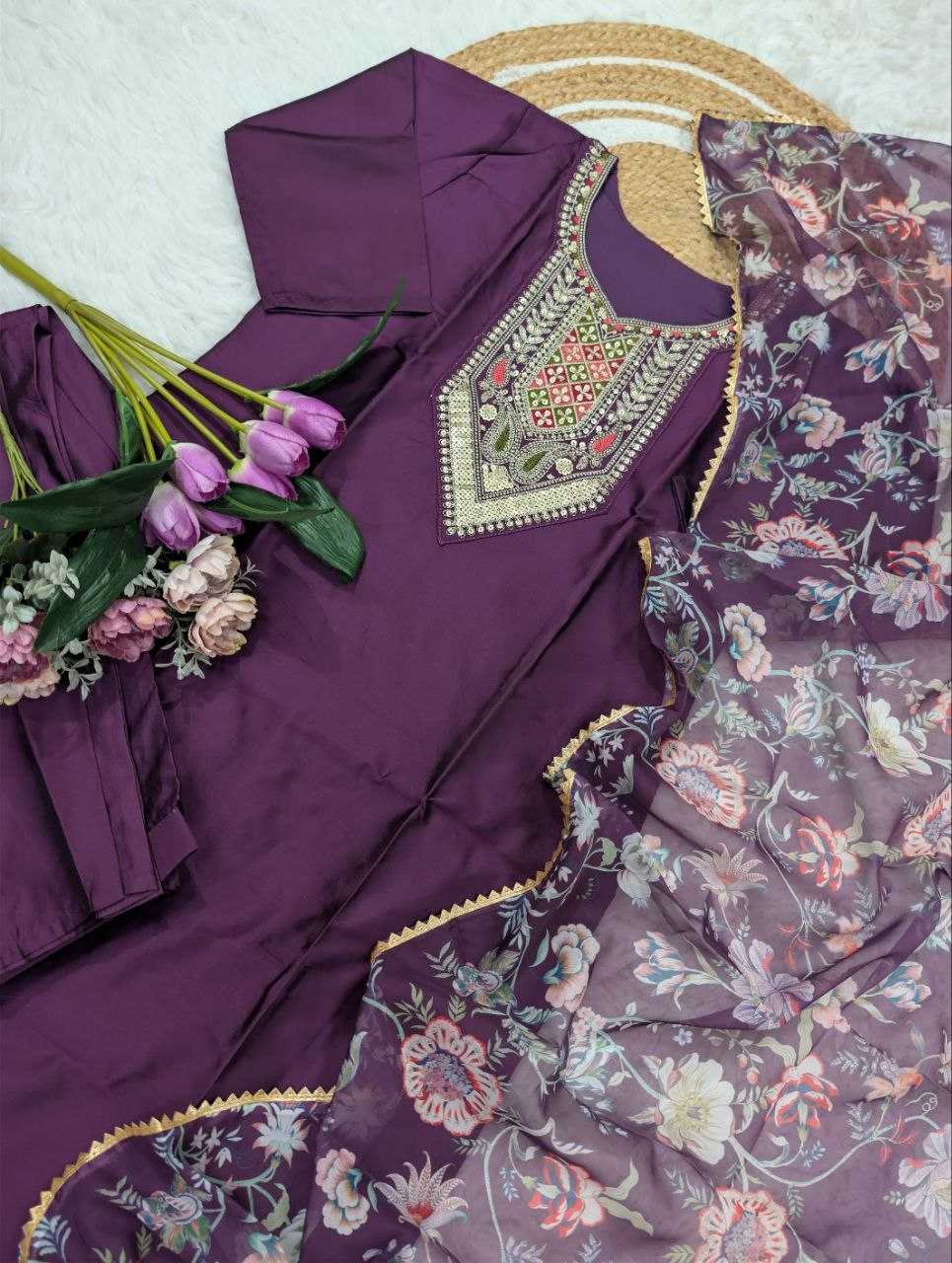 Ynf Chanderi Cotton KESH529 ZARA 2 Kurti Wholesale Cotton Kurtis Fancy Kurti Embroidered Kurtis Manufacturer- Kapda Export