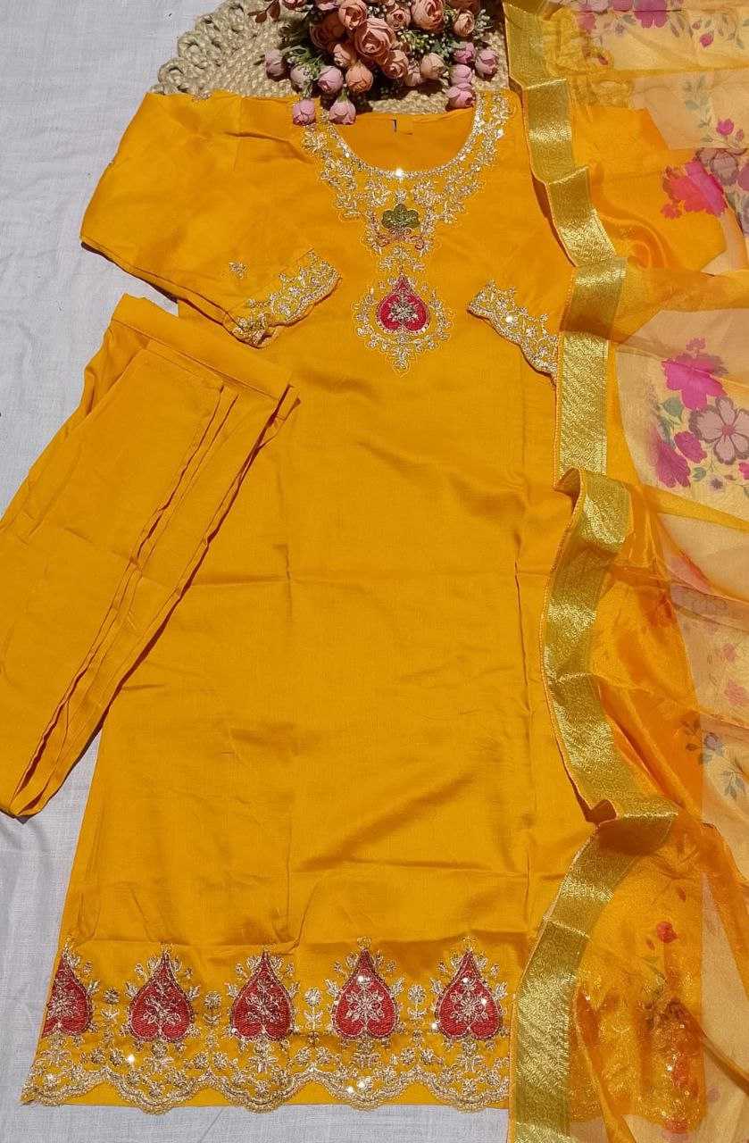 Ynf Chanderi Silk KESH550 330 Kurti Wholesale Designer Kurtis Fancy Kurti Embroidered Kurtis Manufacturer- Kapda Export