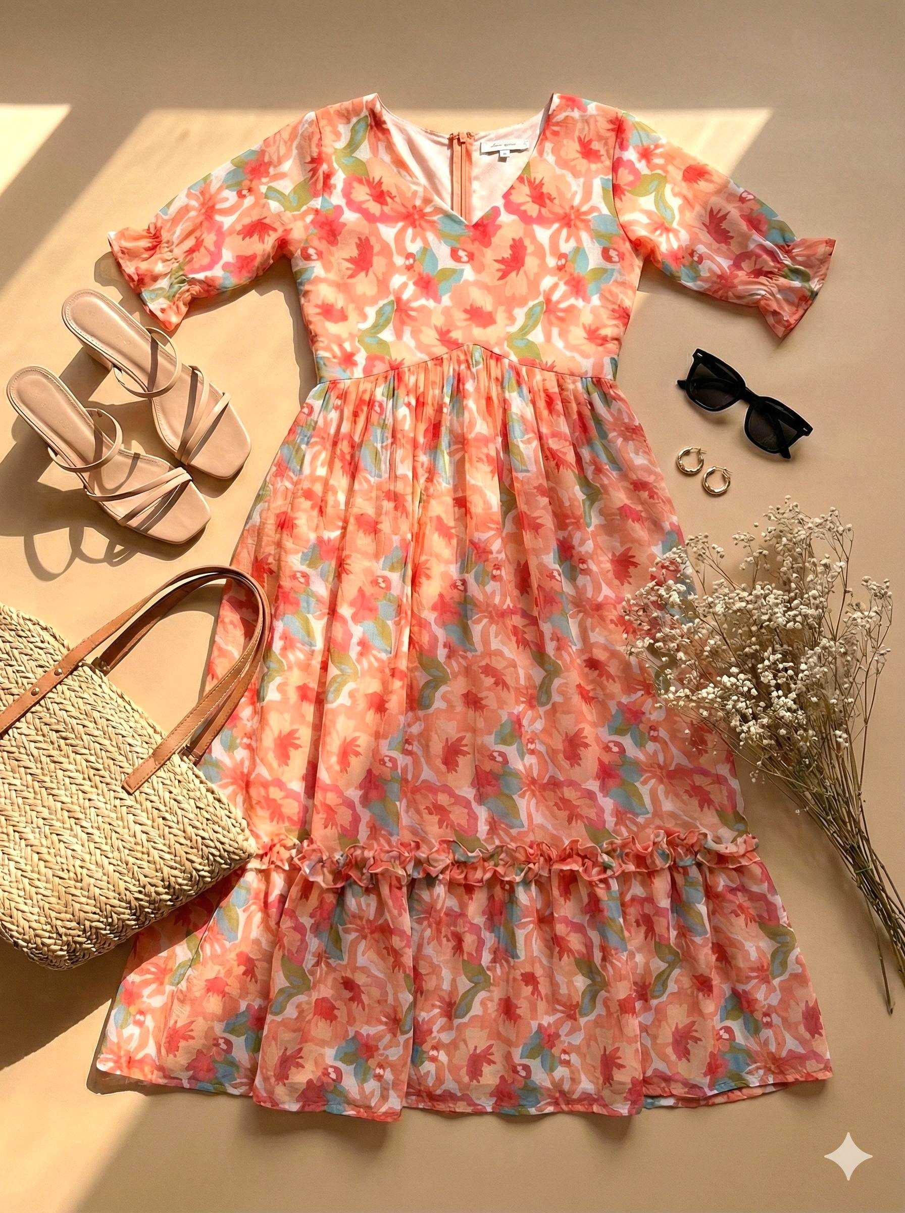 Ynf Chiffon KESH210 2552 Suits & Dresses Wholesale Designer dresses A-Line Dresses Printed Dresses Manufacturer- Kapda Export