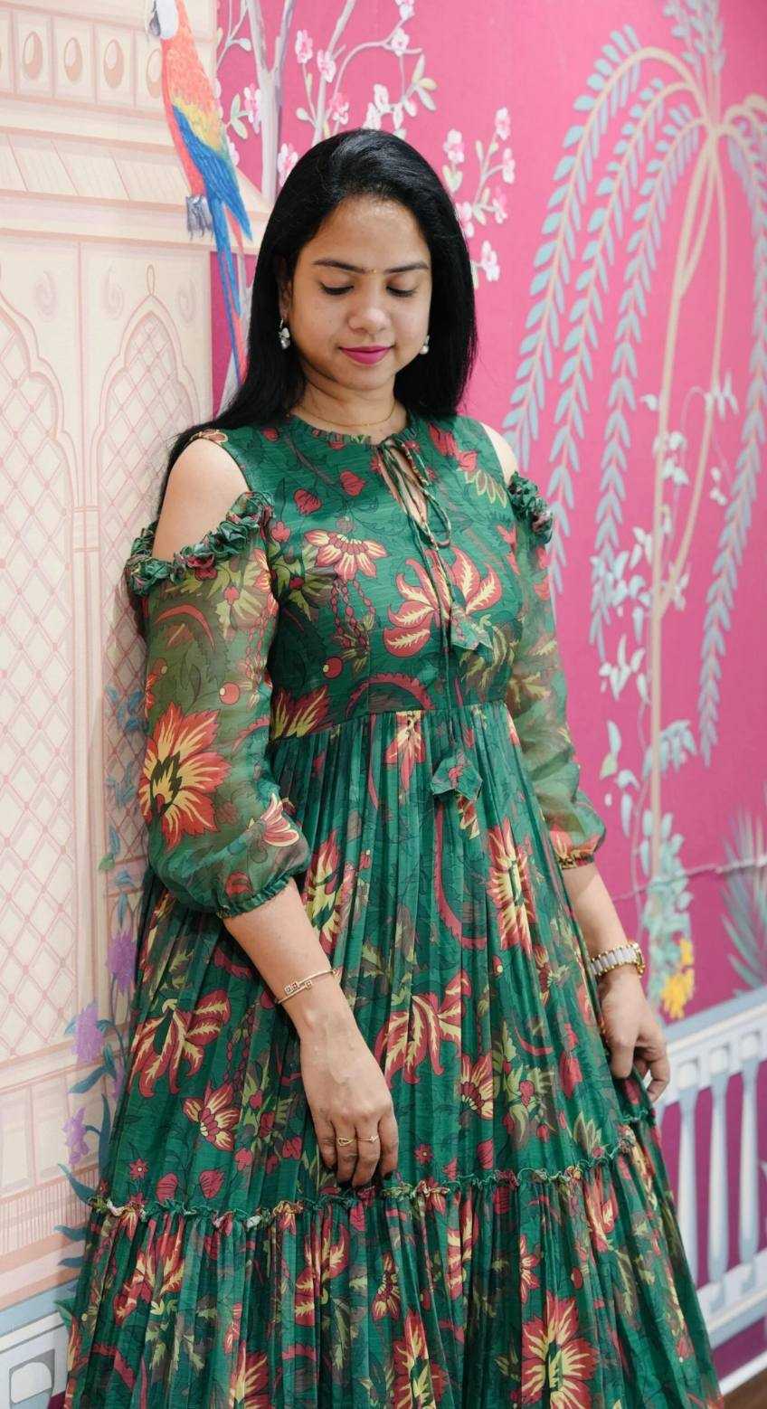 Ynf Chiffon KESH210 2557 Suits & Dresses Wholesale Designer dresses A-Line Dresses Printed Dresses Manufacturer- Kapda Export