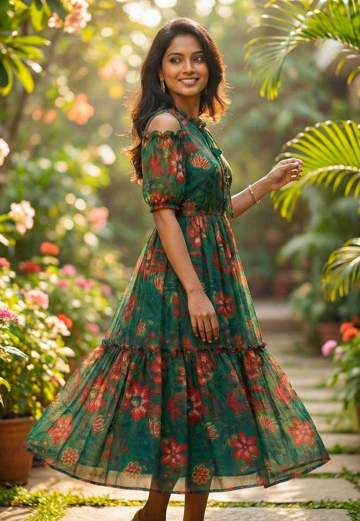 Ynf Chiffon KESH210 2557 Suits & Dresses Wholesale Designer dresses A-Line Dresses Printed Dresses Manufacturer- Kapda Export