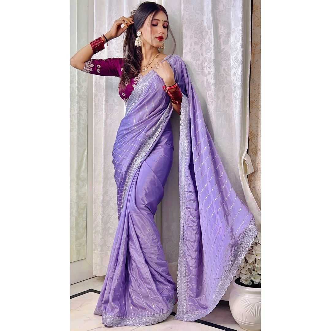 Ynf Chiffon KESH600 Prisha Sarees Wholesale Sequence Sarees Embroidered Sarees Cutwork Saree Manufacturer- Kapda Export