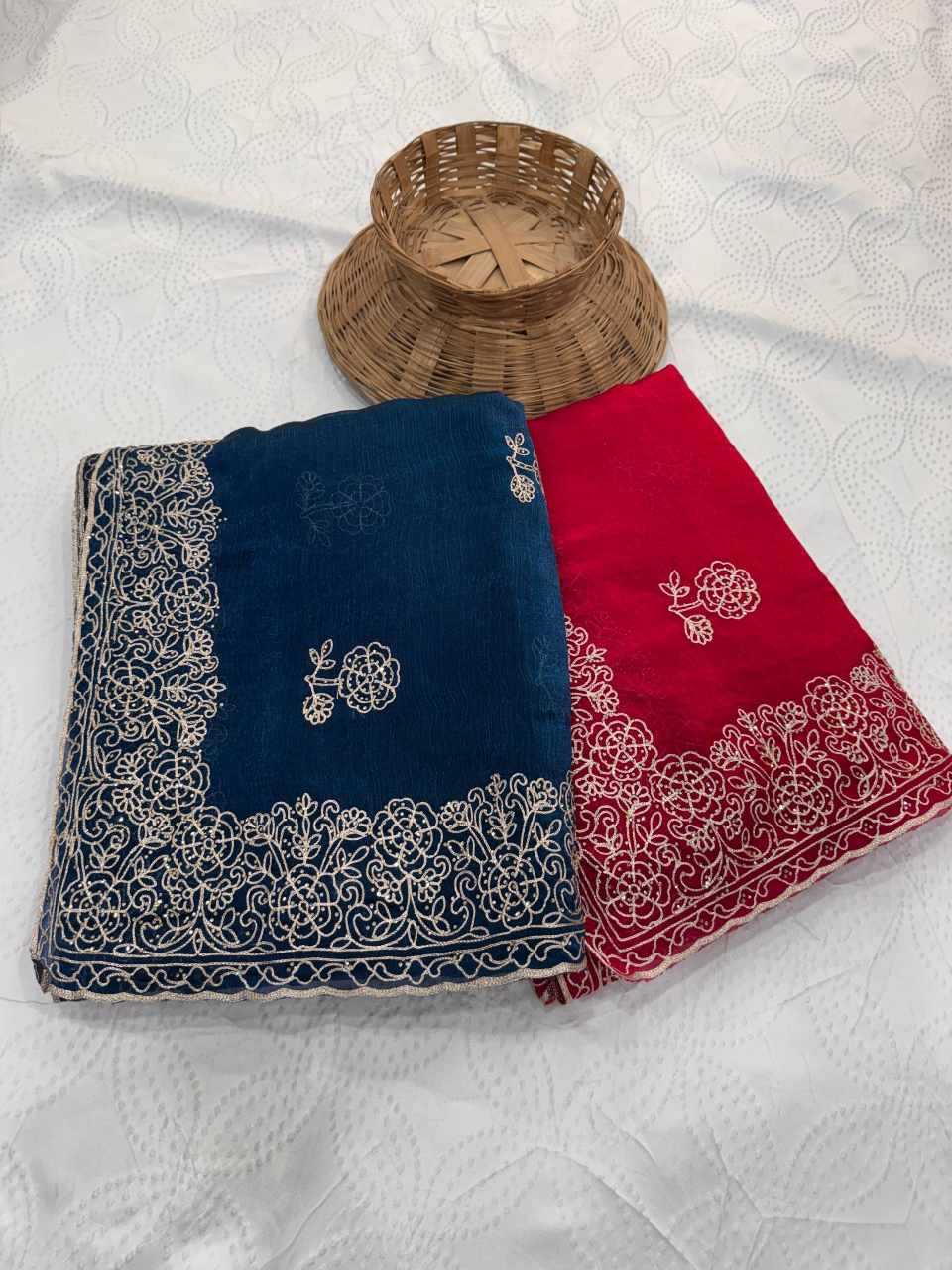 Ynf Chiffon KESH659 Naxita1 Sarees Wholesale Chiffon Sarees Embroidered Sarees Cutwork Saree Manufacturer- Kapda Export