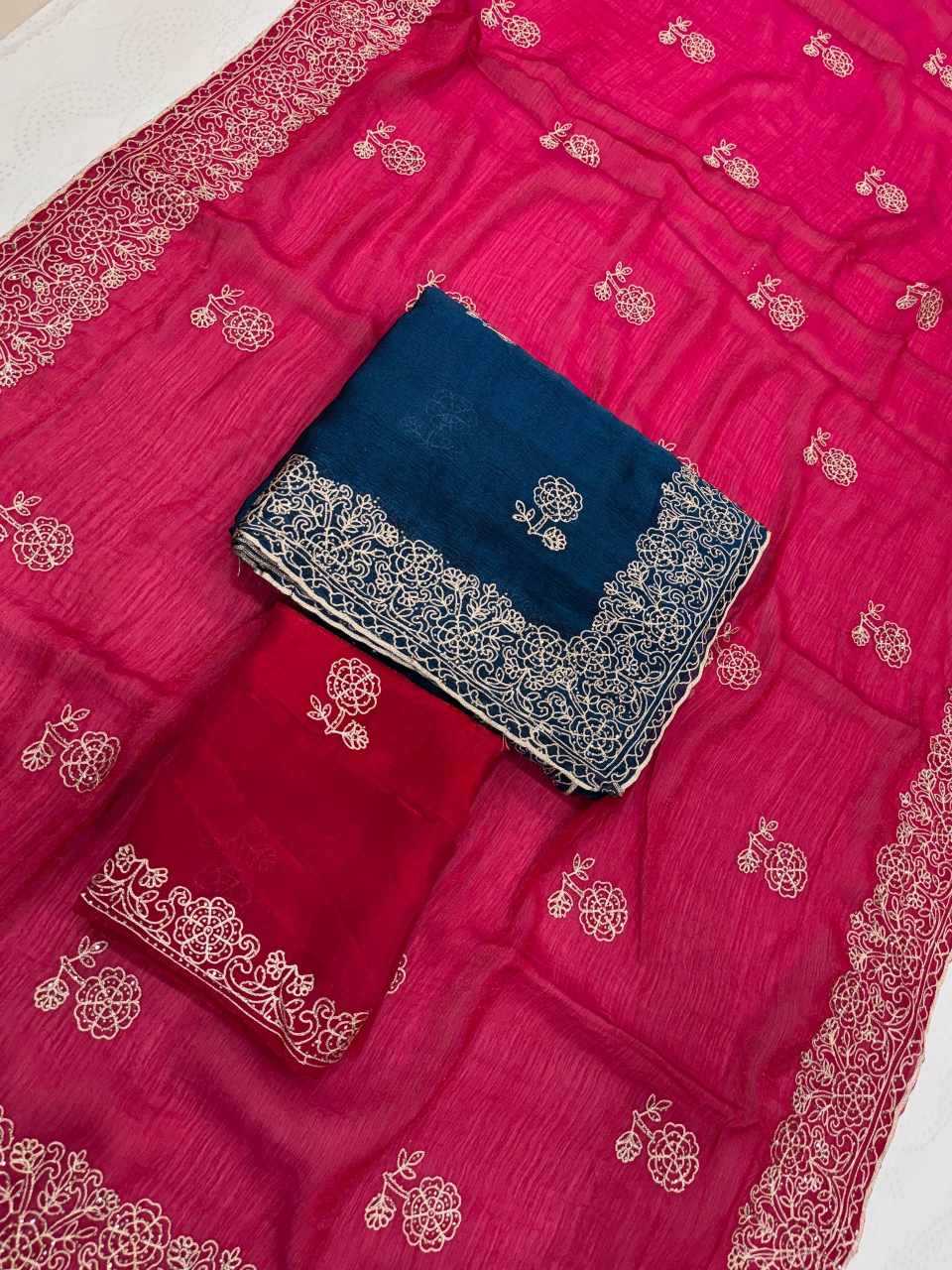 Ynf Chiffon KESH659 Naxita1 Sarees Wholesale Chiffon Sarees Embroidered Sarees Cutwork Saree Manufacturer- Kapda Export