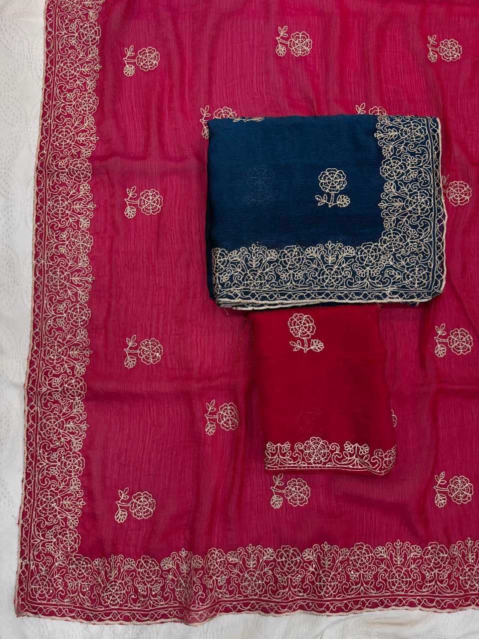 Ynf Chiffon KESH659 Naxita1 Sarees Wholesale Chiffon Sarees Embroidered Sarees Cutwork Saree Manufacturer- Kapda Export