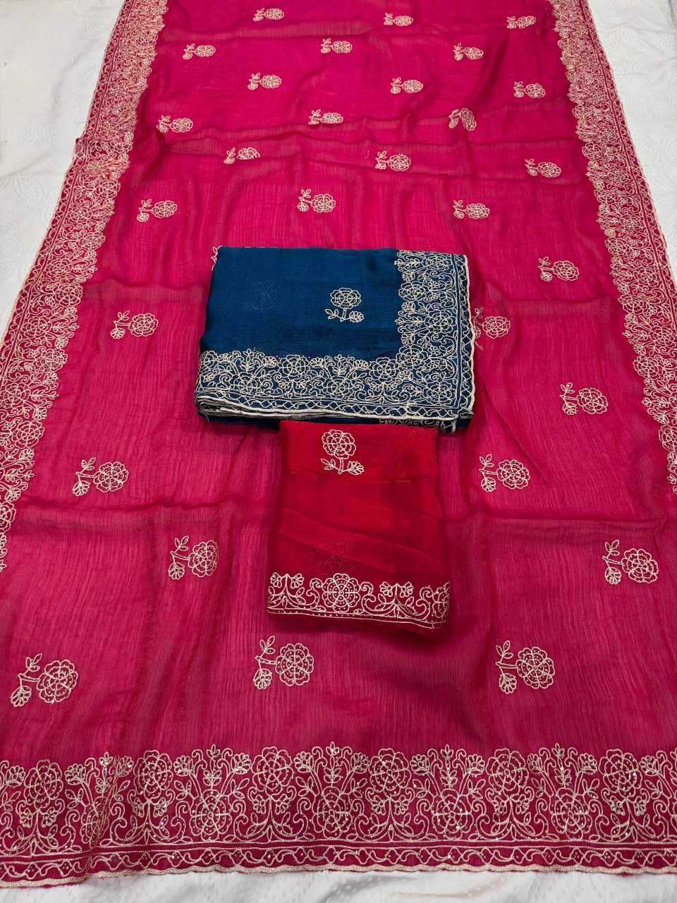 Ynf Chiffon KESH659 Naxita1 Sarees Wholesale Chiffon Sarees Embroidered Sarees Cutwork Saree Manufacturer- Kapda Export