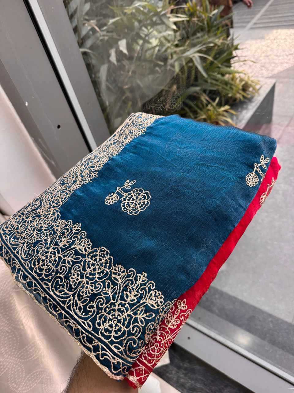 Ynf Chiffon KESH659 Naxita1 Sarees Wholesale Chiffon Sarees Embroidered Sarees Cutwork Saree Manufacturer- Kapda Export