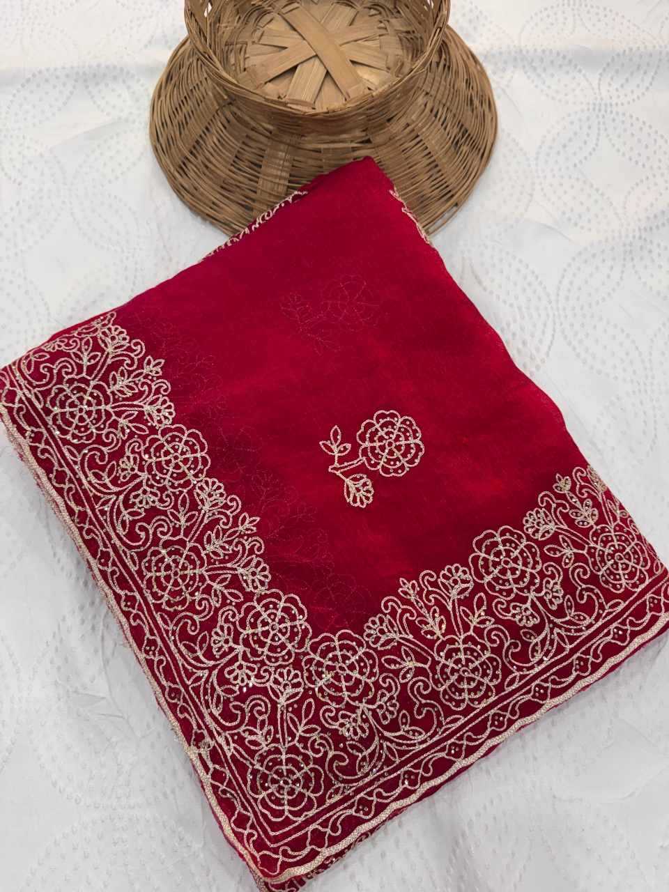 Ynf Chiffon KESH659 Naxita1 Sarees Wholesale Chiffon Sarees Embroidered Sarees Cutwork Saree Manufacturer- Kapda Export