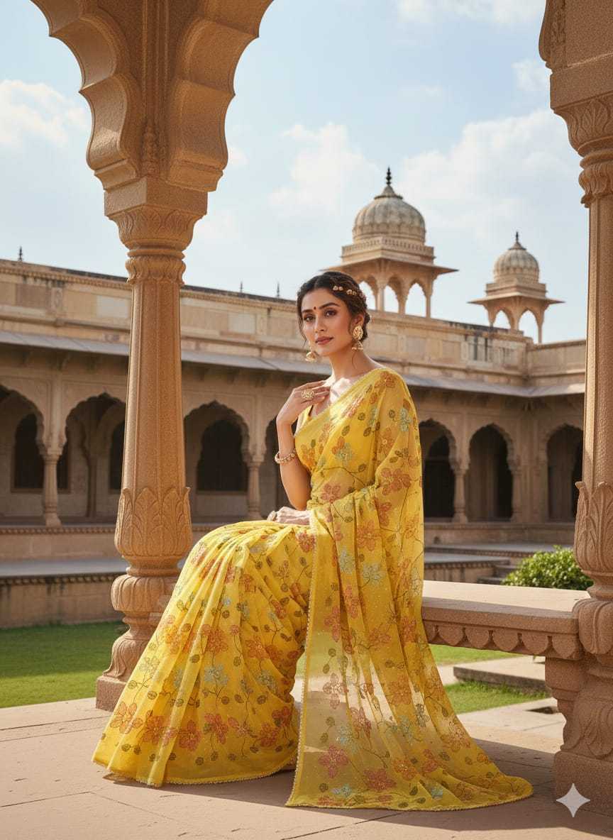 Ynf Chiffon KESH682 Amrita Sarees Wholesale Fancy Sarees Chiffon Sarees Swarovski Sarees Manufacturer- Kapda Export