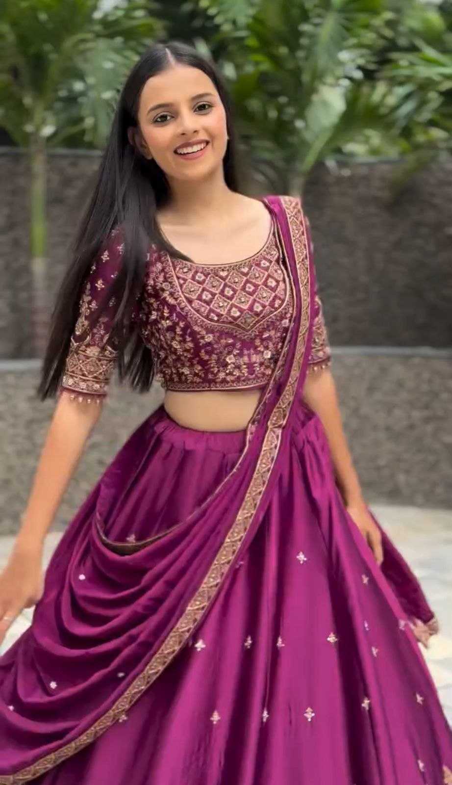 Ynf Chinon KESH497 316 Lehengas Wholesale Wedding Lehenga Embroidered Lehenga Sequins Lehenga Manufacturer- Kapda Export