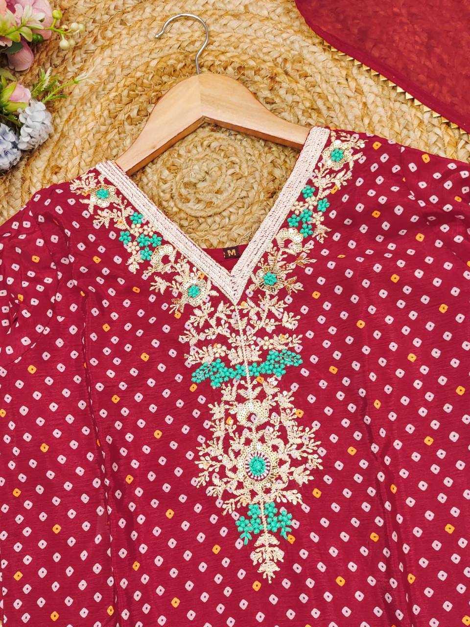 Ynf Chinon KESH501 chinon Suits & Dresses Wholesale Printed Suits Ladies Salwar Suits Bandhani Suits Manufacturer- Kapda Export