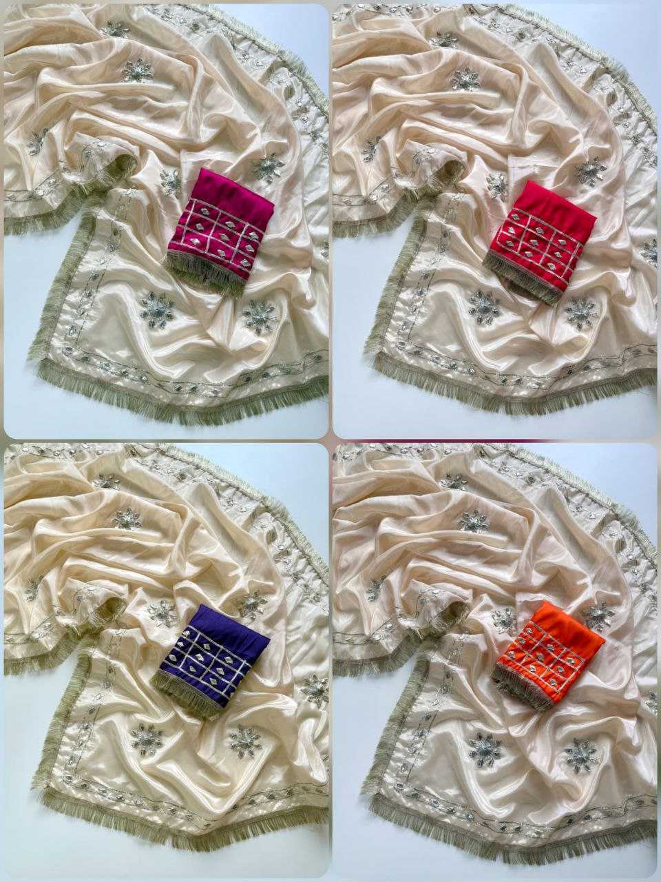 Ynf Chinon KESH538 1230 Sarees Wholesale Designer Sarees Gota Patti Sarees Lace Border Sarees Manufacturer- Kapda Export