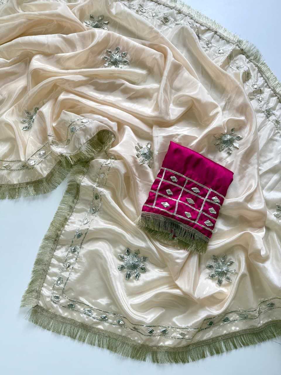 Ynf Chinon KESH538 1230 Sarees Wholesale Designer Sarees Gota Patti Sarees Lace Border Sarees Manufacturer- Kapda Export