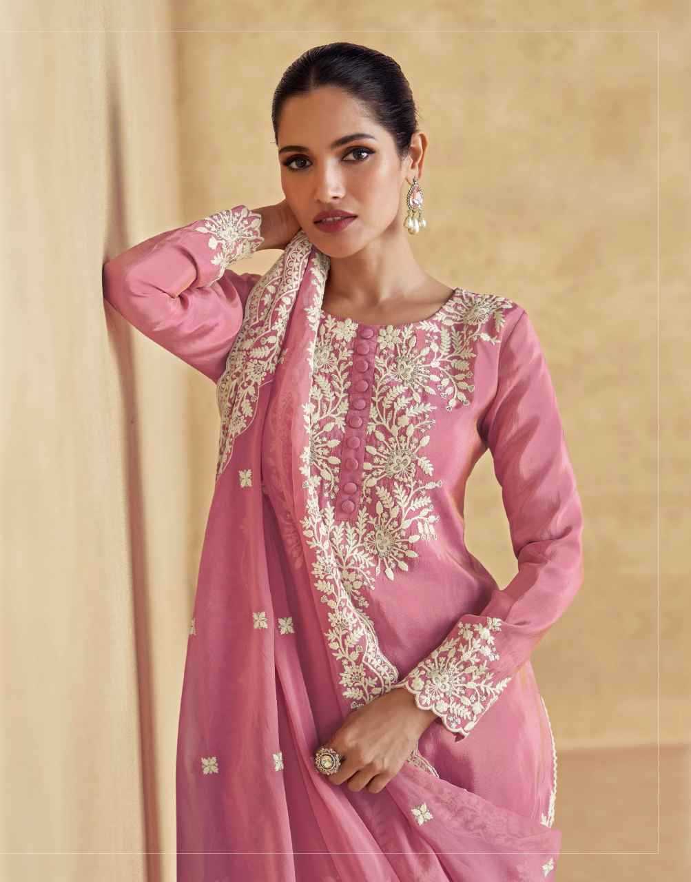 Ynf Chinon KESH546 1242 Suits & Dresses Wholesale Sharara Salwar Suits Embroidery Suits Designer Suits Manufacturer- Kapda Export
