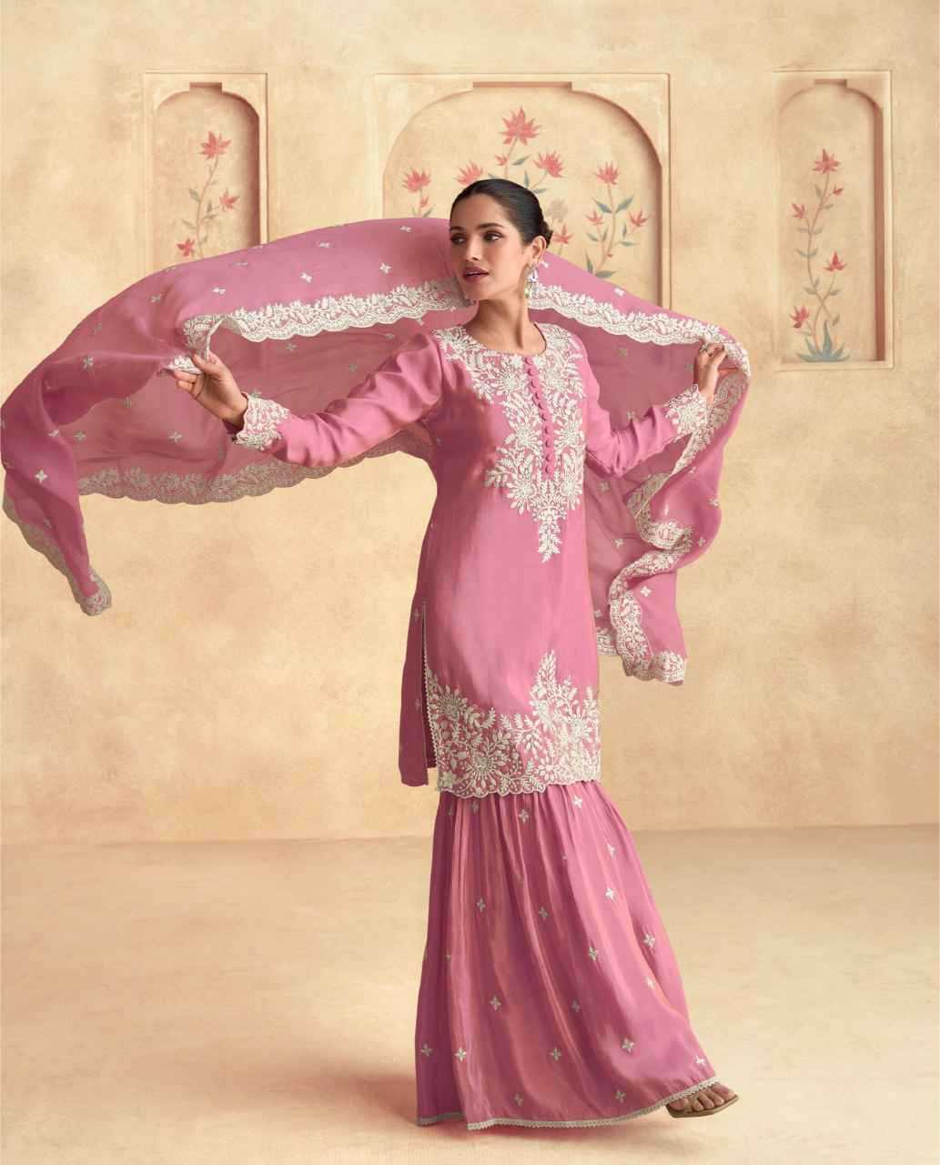 Ynf Chinon KESH546 1242 Suits & Dresses Wholesale Sharara Salwar Suits Embroidery Suits Designer Suits Manufacturer- Kapda Export