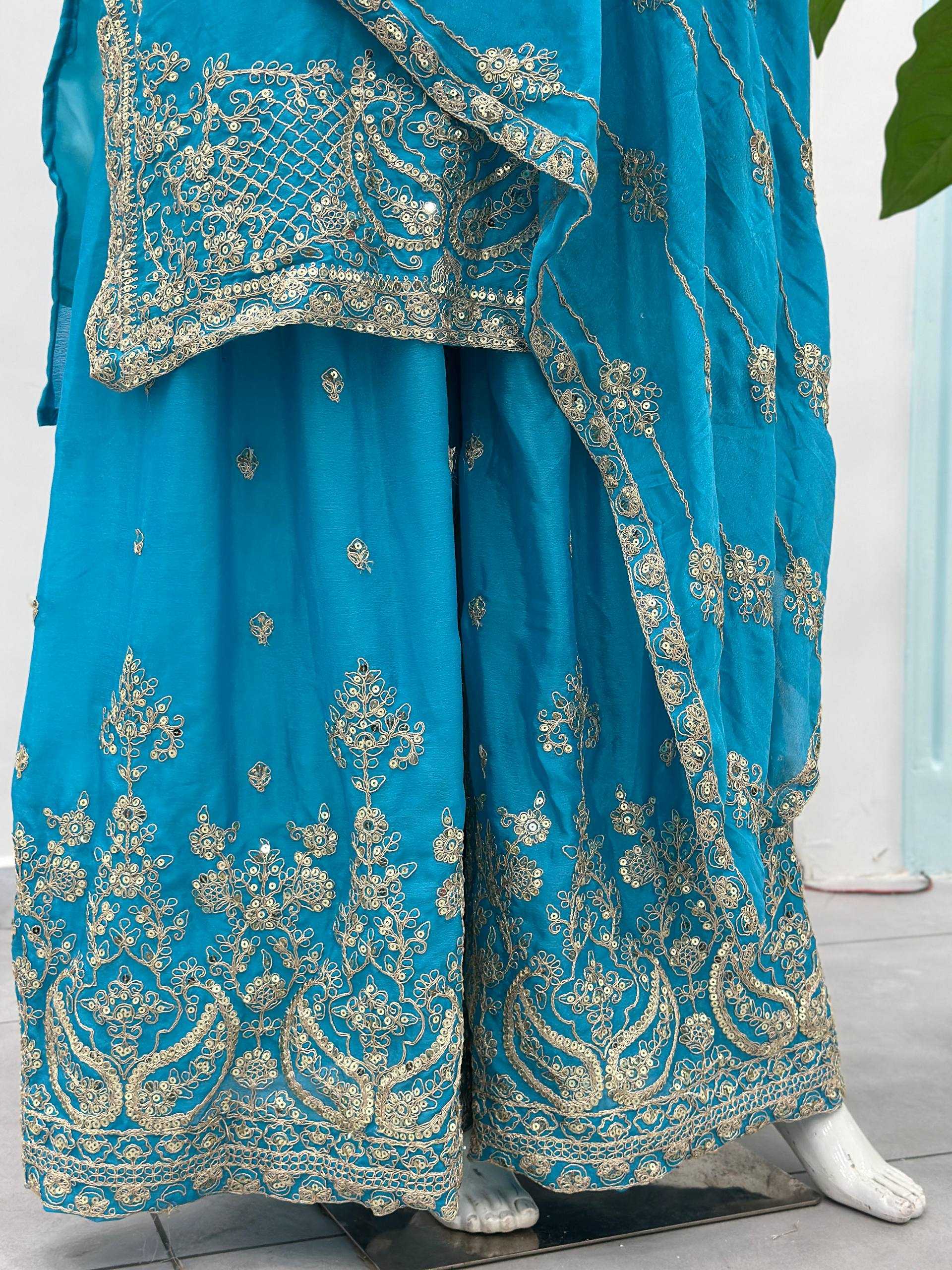 Ynf Chinon Silk KESH533 5160 Kurti Wholesale Festive Kurtis Designer Kurtis Embroidered Kurtis Manufacturer- Kapda Export