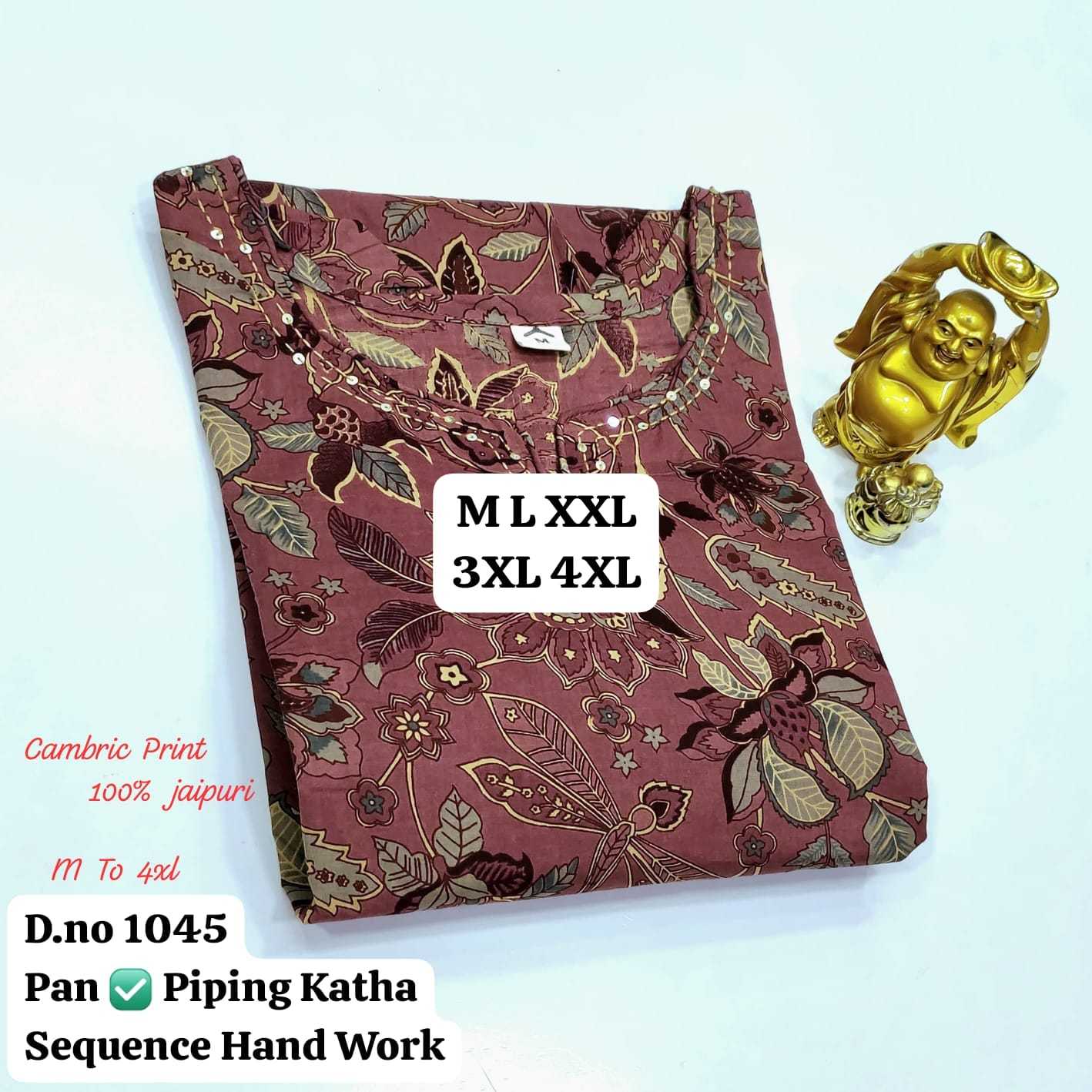 Ynf Cotton Cambric KESH720 Aafreenah Kurti Plus Size Collections Wholesale Designer Kurtis Printed Kurtis Cotton Kurtis Manufacturer- Kapda Export