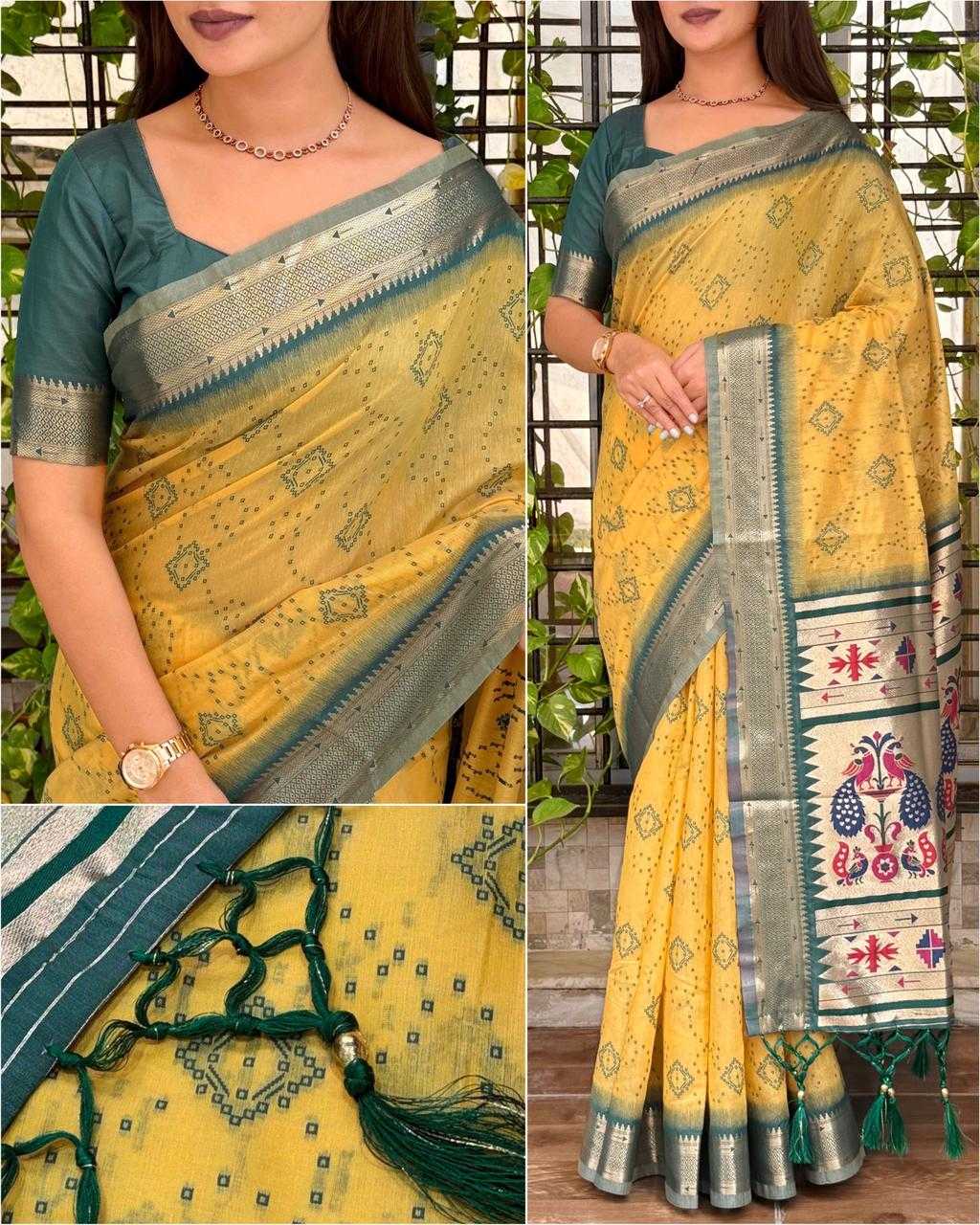 Ynf Cotton KESH501 Aarushi Sarees Wholesale Jacquard Saree Zari Border Sarees Cotton Sarees Manufacturer- Kapda Export