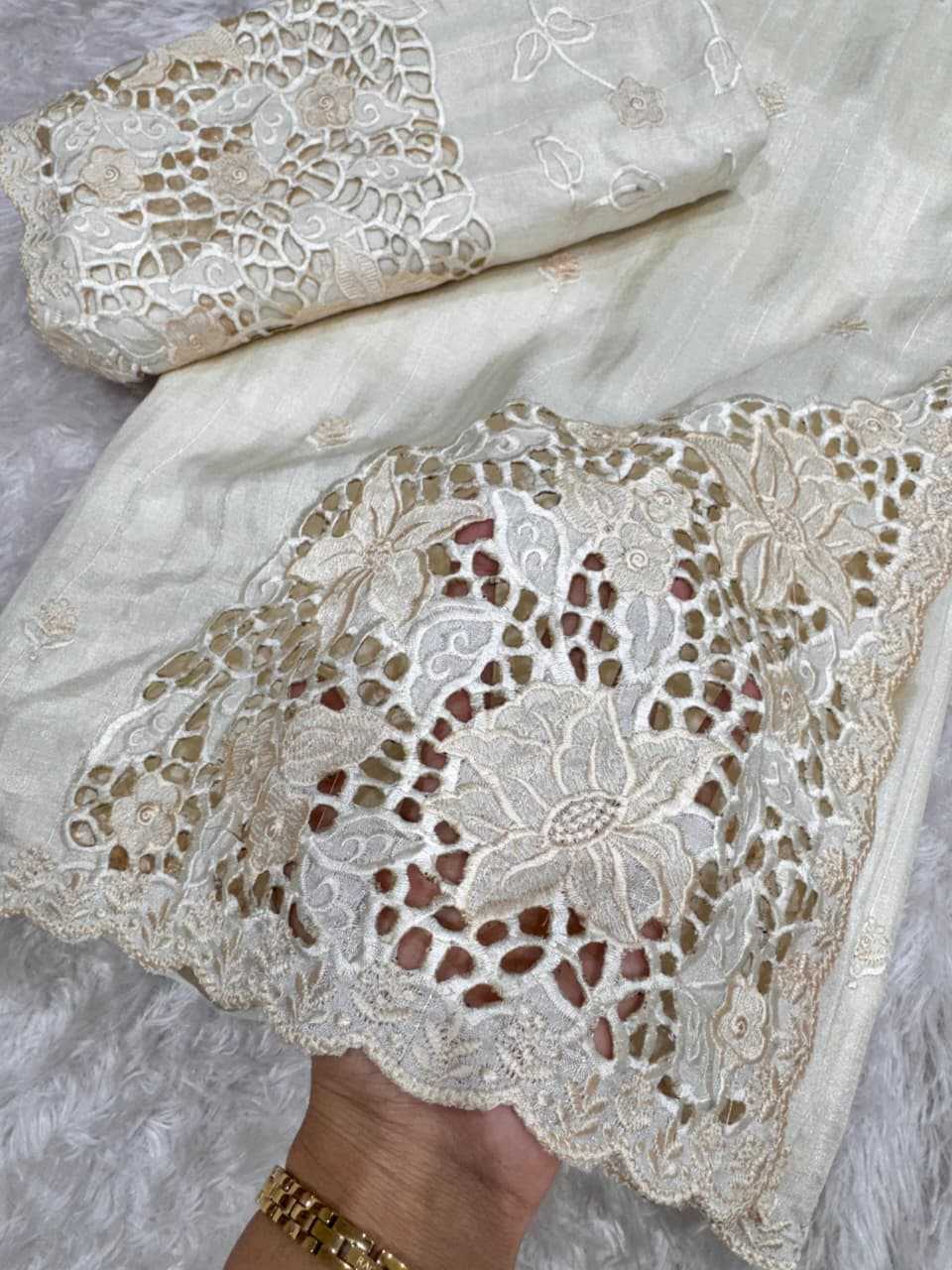 Ynf Cotton KESH501 Soundarya Sarees Wholesale Embroidered Sarees Cutwork Saree Cotton Sarees Manufacturer- Kapda Export