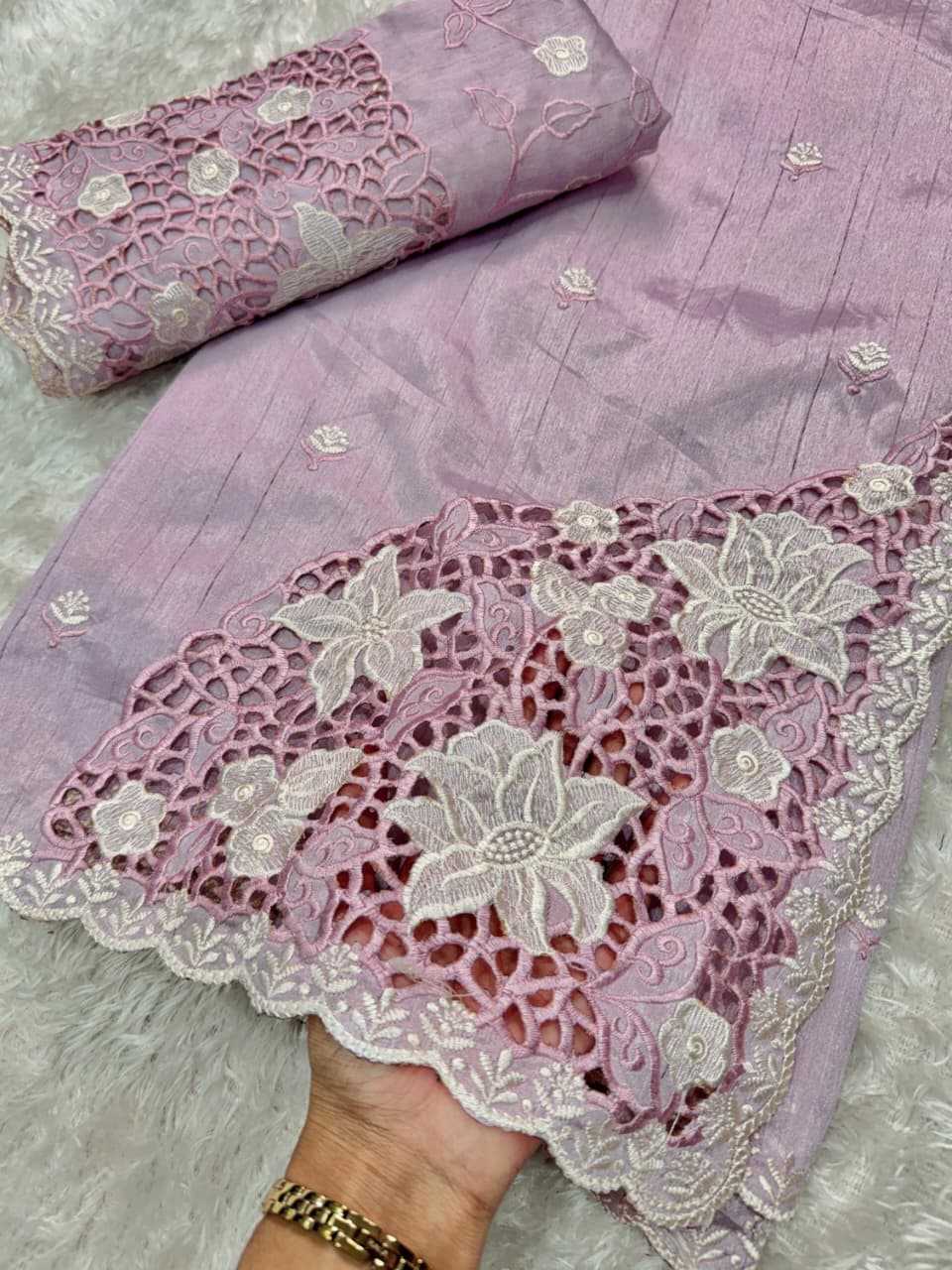 Ynf Cotton KESH501 Soundarya Sarees Wholesale Embroidered Sarees Cutwork Saree Cotton Sarees Manufacturer- Kapda Export