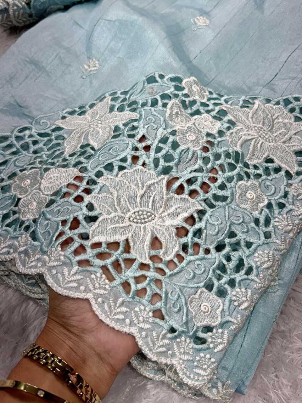 Ynf Cotton KESH501 Soundarya Sarees Wholesale Embroidered Sarees Cutwork Saree Cotton Sarees Manufacturer- Kapda Export