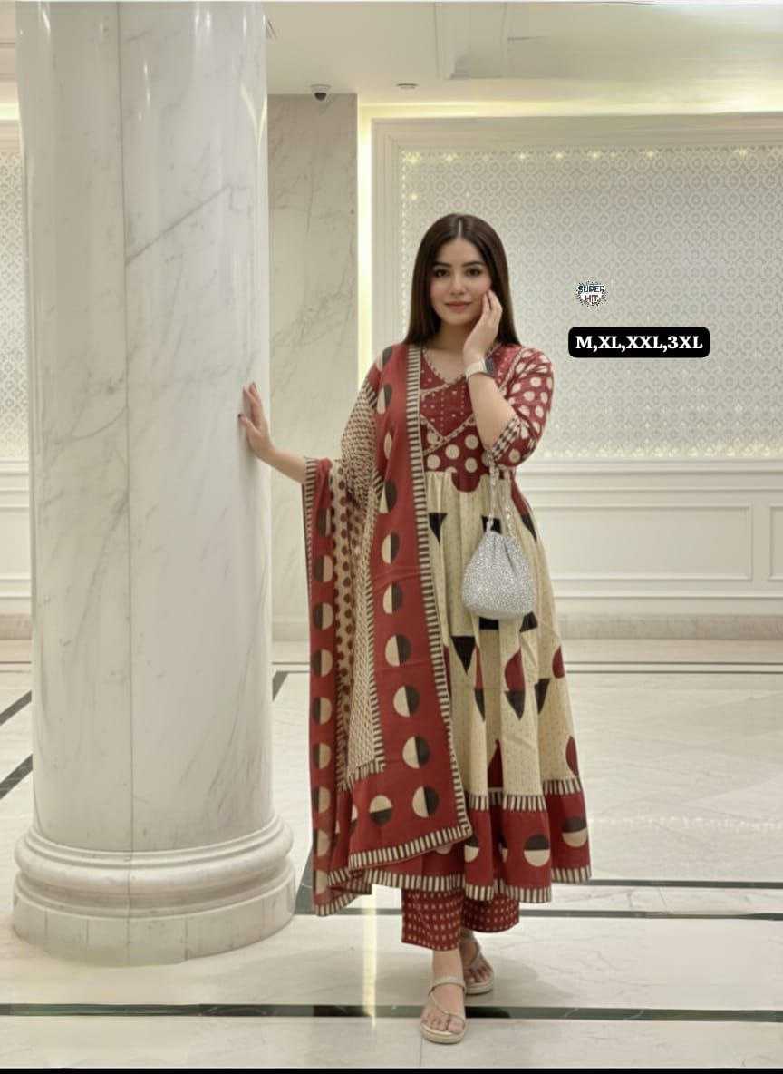 Ynf Cotton KESH536 Fastive Kurti Wholesale Designer Kurtis Anarkali Kurtis Embroidered Kurtis Manufacturer- Kapda Export