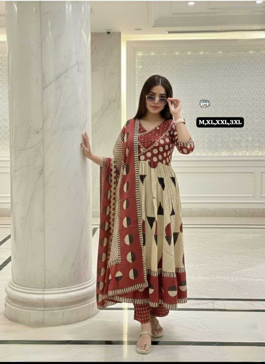 Ynf Cotton KESH536 Fastive Kurti Wholesale Designer Kurtis Anarkali Kurtis Embroidered Kurtis Manufacturer- Kapda Export