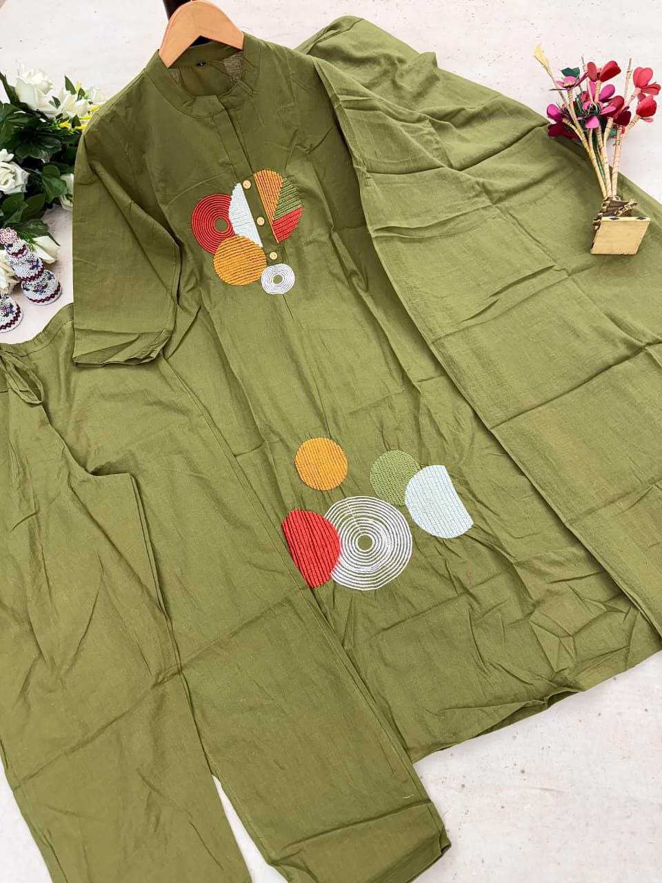 Ynf Cotton KESH536 OFFER Kurti Wholesale Cotton Kurtis Embroidered Kurtis Full Sleeve Kurti Manufacturer- Kapda Export