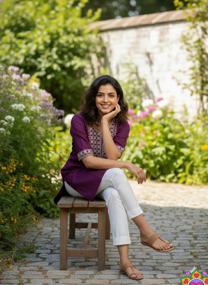 Ynf Cotton KESH550 325 Kurti Wholesale Designer Kurtis Embroidered Kurtis Tunic Kurti Manufacturer- Kapda Export