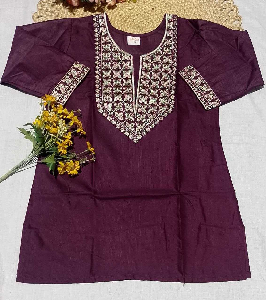 Ynf Cotton KESH550 325 Kurti Wholesale Designer Kurtis Embroidered Kurtis Tunic Kurti Manufacturer- Kapda Export