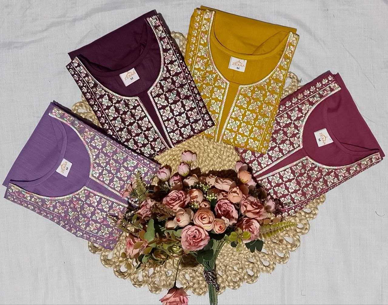 Ynf Cotton KESH550 325 Kurti Wholesale Designer Kurtis Embroidered Kurtis Tunic Kurti Manufacturer- Kapda Export