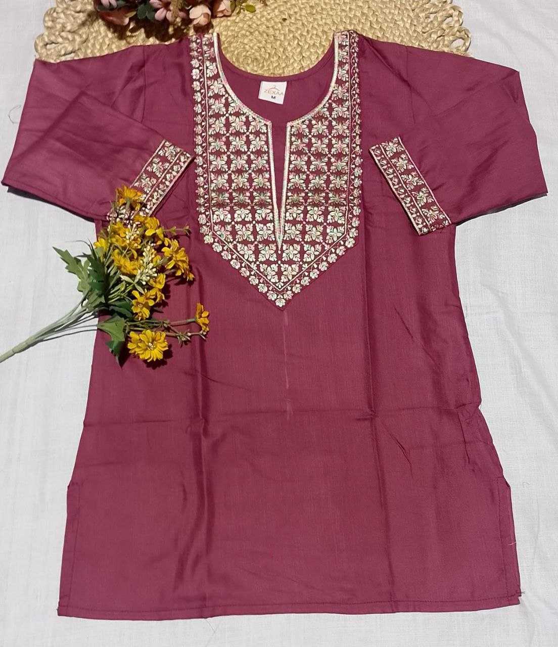 Ynf Cotton KESH550 325 Kurti Wholesale Designer Kurtis Embroidered Kurtis Tunic Kurti Manufacturer- Kapda Export