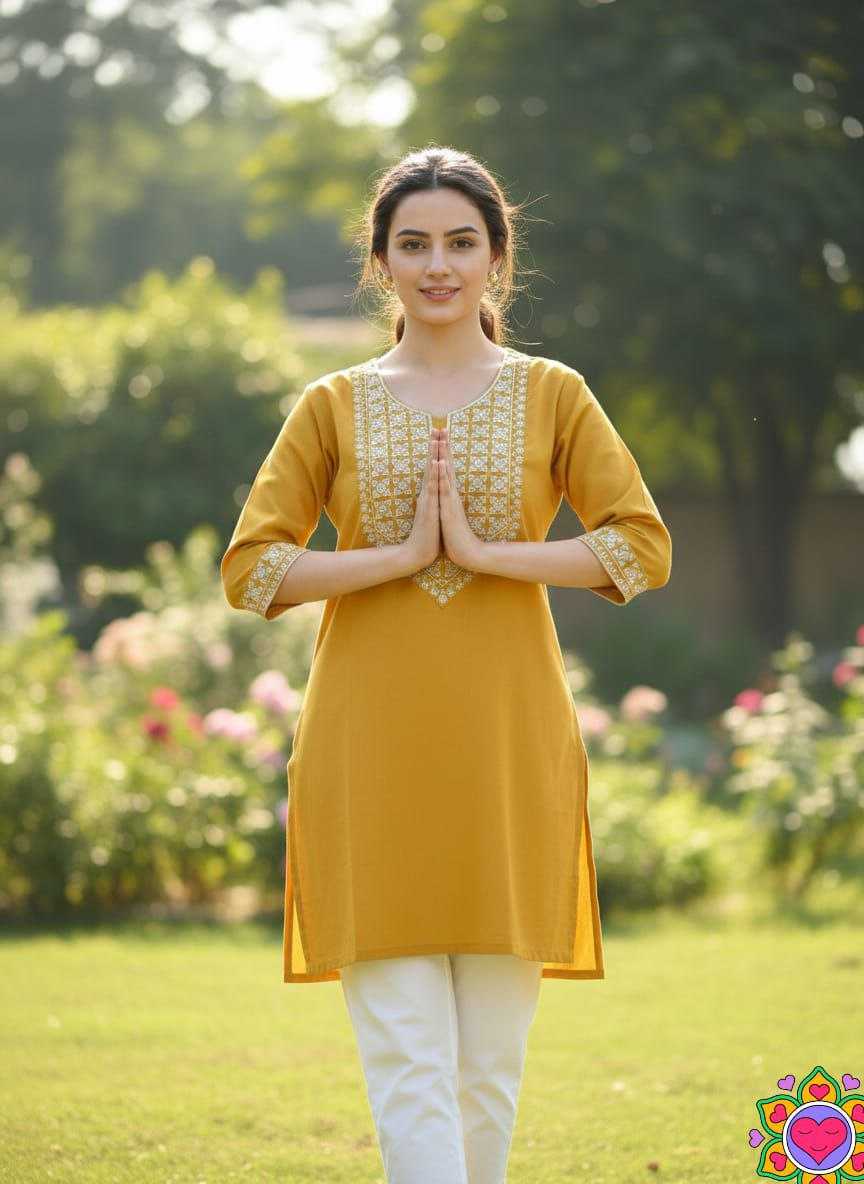 Ynf Cotton KESH550 325 Kurti Wholesale Designer Kurtis Embroidered Kurtis Tunic Kurti Manufacturer- Kapda Export