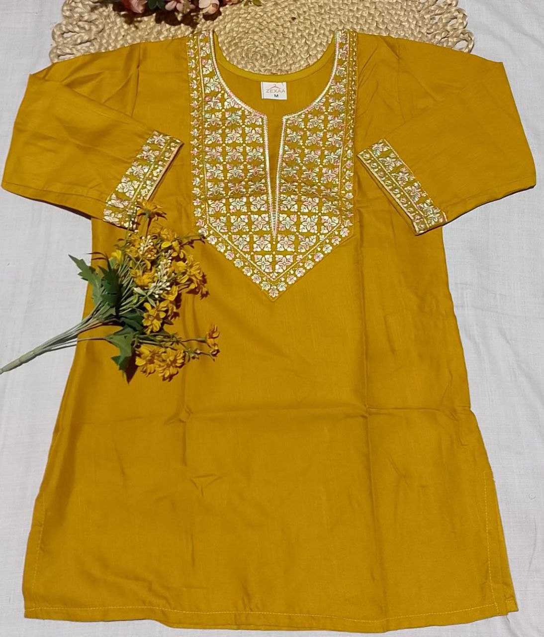 Ynf Cotton KESH550 325 Kurti Wholesale Designer Kurtis Embroidered Kurtis Tunic Kurti Manufacturer- Kapda Export