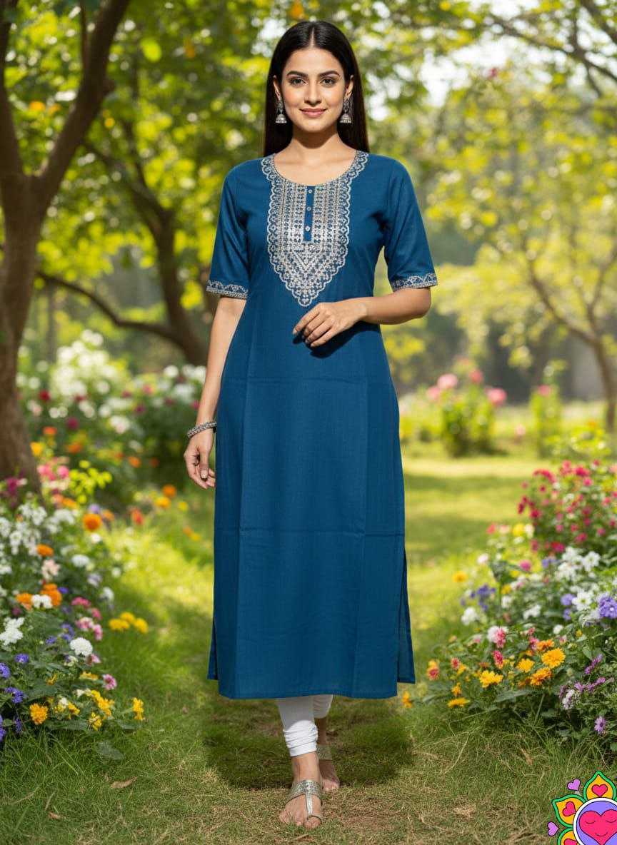 Ynf Cotton KESH550 326 Kurti Wholesale Party Wear Kurtis Fancy Kurti Embroidered Kurtis Manufacturer- Kapda Export