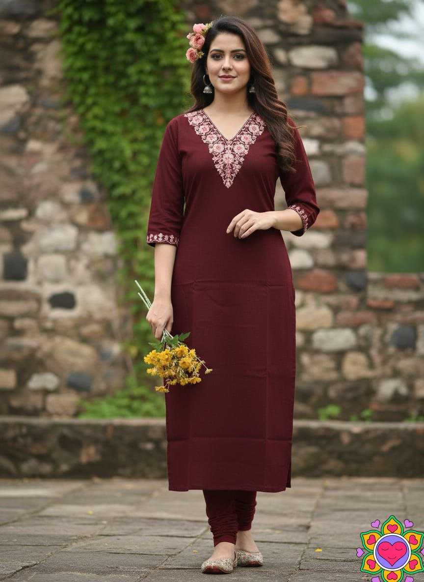 Ynf Cotton KESH550 327 Kurti Wholesale Designer Kurtis Fancy Kurti Embroidered Kurtis Manufacturer- Kapda Export